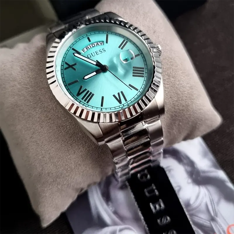 Guess Connoisseur Quartz Aqua Blue Dial Men's Watch- GW0265G11